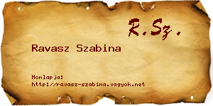 Ravasz Szabina névjegykártya