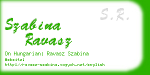 szabina ravasz business card